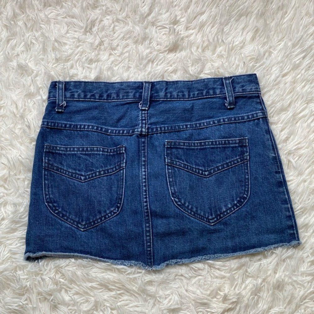 Free People Denim Jean Blue Mini Skirt Size 0 - Picture 6 of 9